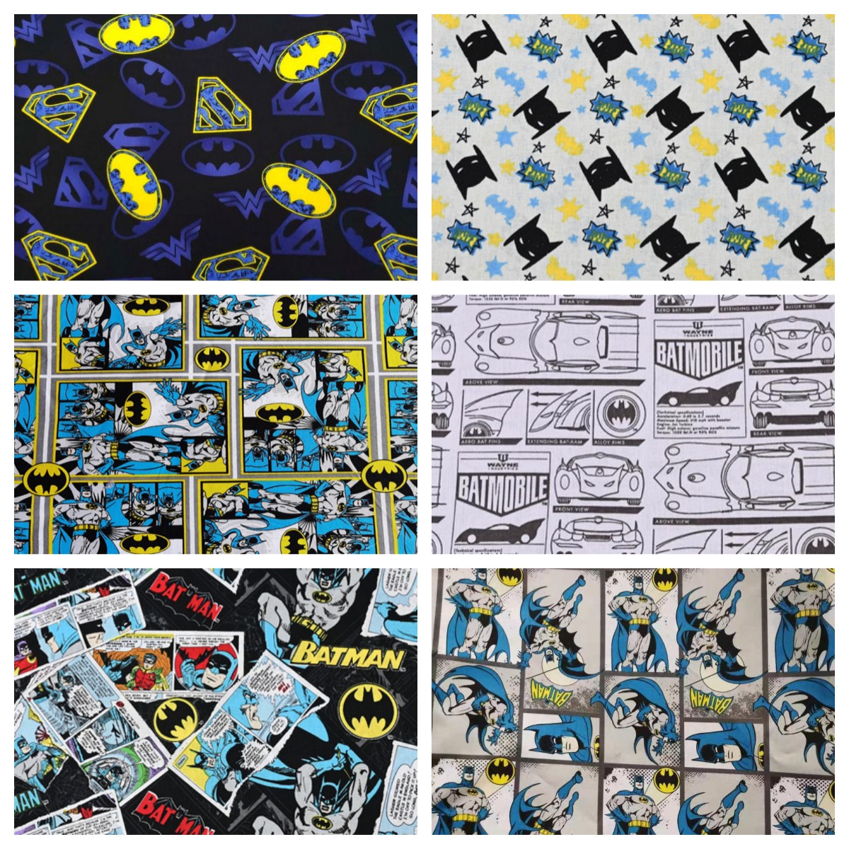 Textile And Sewing Materials - Bandai Batman Anime 100 Cotton Fabric