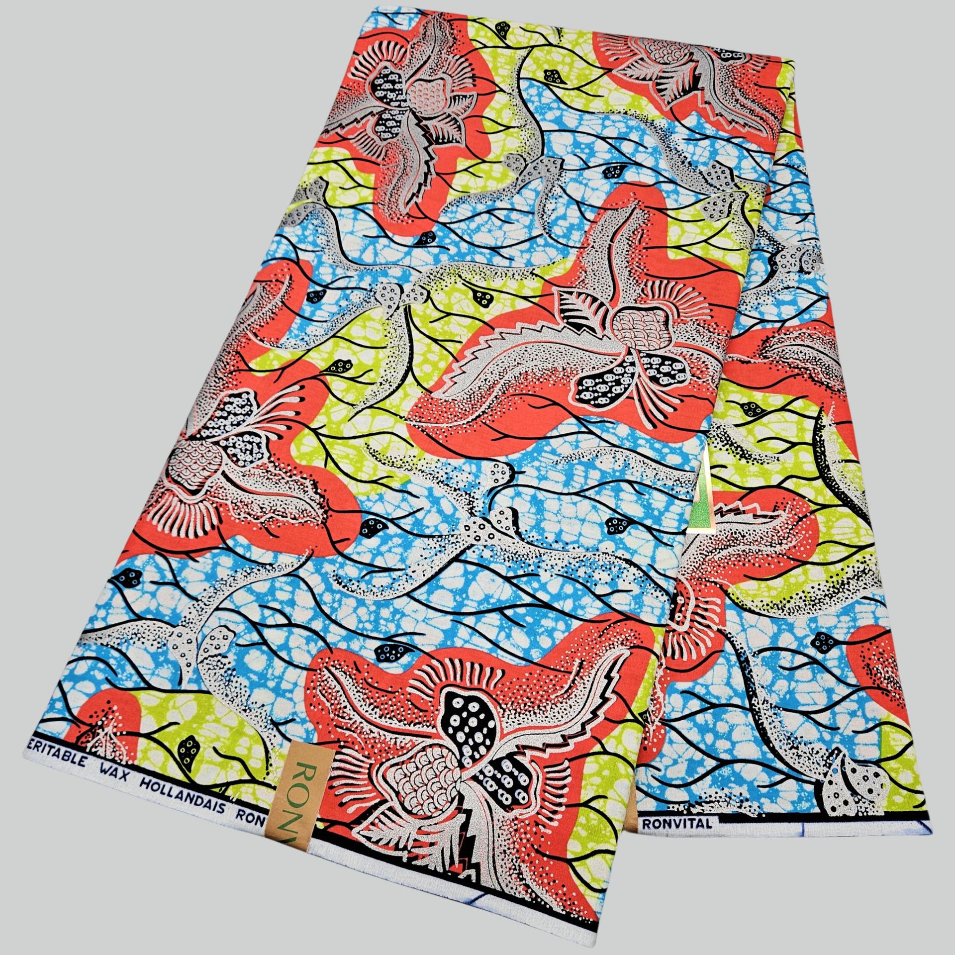 Sewing Batik Fabric - 6Yards Long Printed Multicolor Cotton African