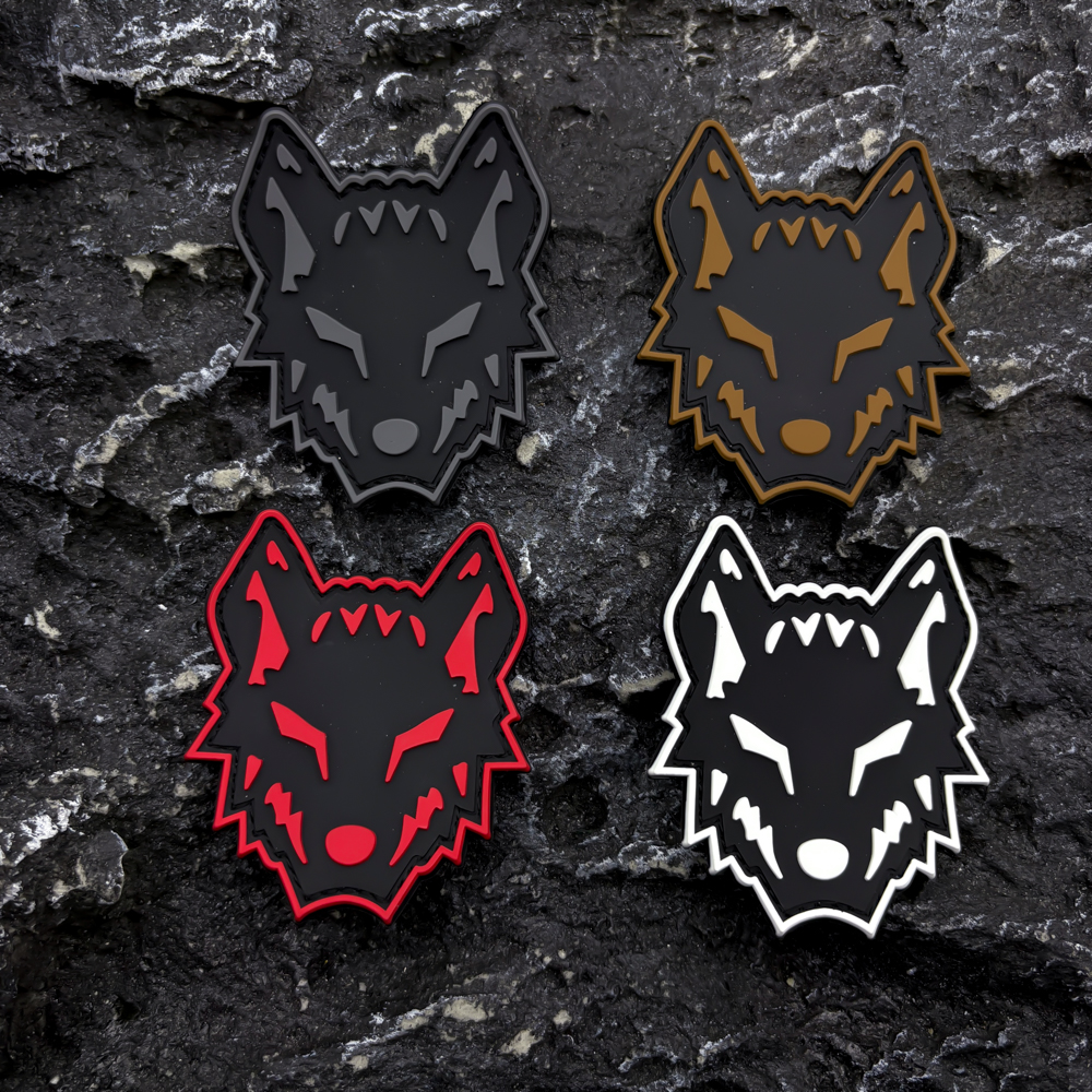 Velcro Sew On - A Wolf Pvc Patch Badge, with
