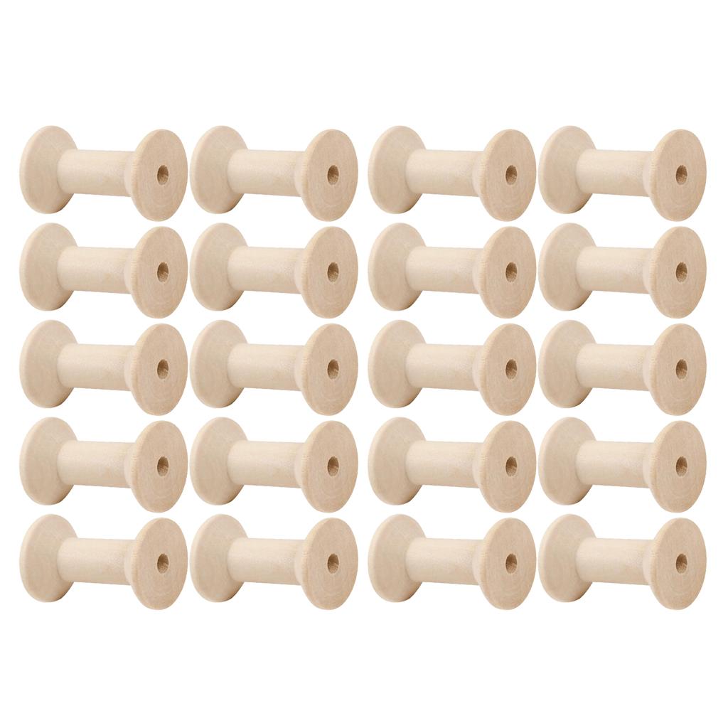 20pcs Wooden Bobbins Thread Sp - Thread Bobbins Empty のレビューと価格