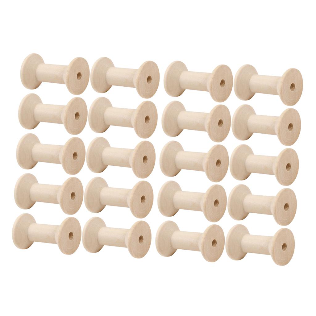 20pcs Wooden Bobbins Thread Sp - Thread Bobbins Empty のレビューと価格