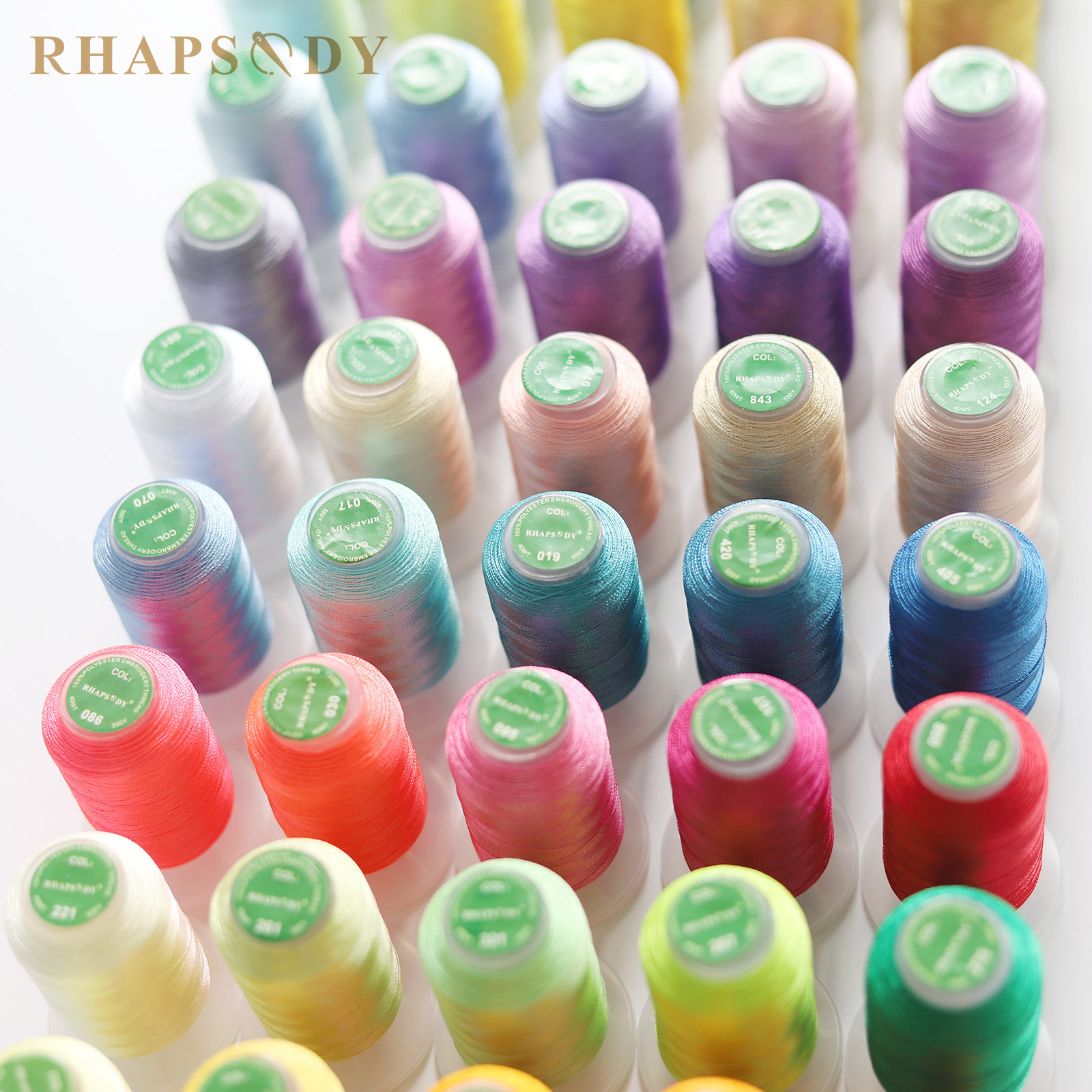 40WT Polyester Embroidery Thre - Serger Thread Cone のレビューと価格