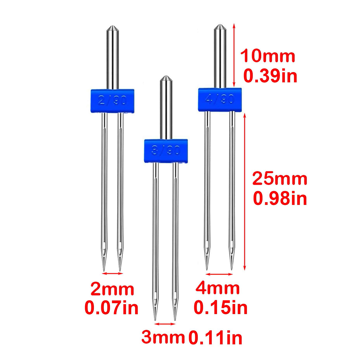 3 Size Twin Needles for Sewing - Twin Needle Stretch のレビューと価格