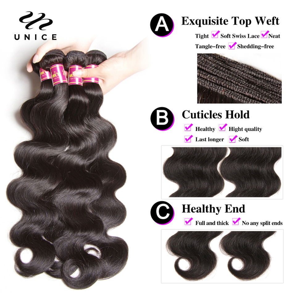 UNice Body Wave Bundles Natura - Sewing Lab のレビューと価格