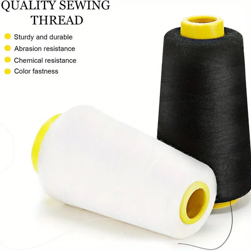 3 Black + 3 White Overlock Thr - Serger Thread Cone のレビューと価格