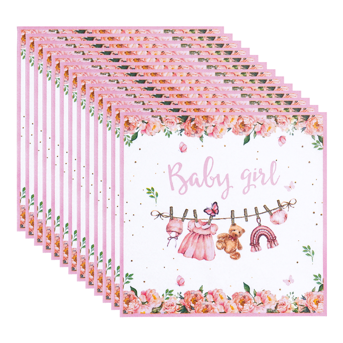 Pink Floral Baby Girl Disposab - Pattern Tissue Paper のレビューと価格