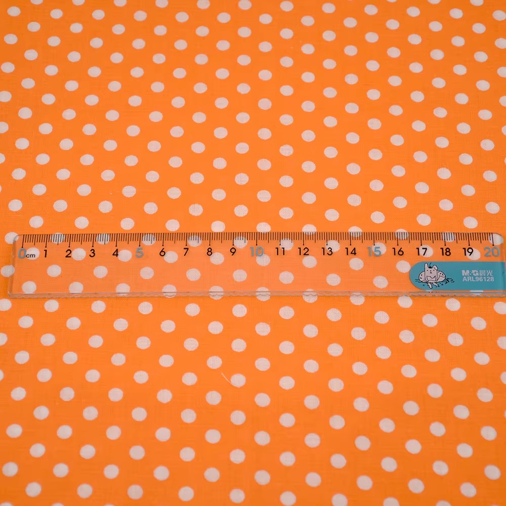 50X150CM White Orange Polka Do - Sewing Textiles のレビューと価格