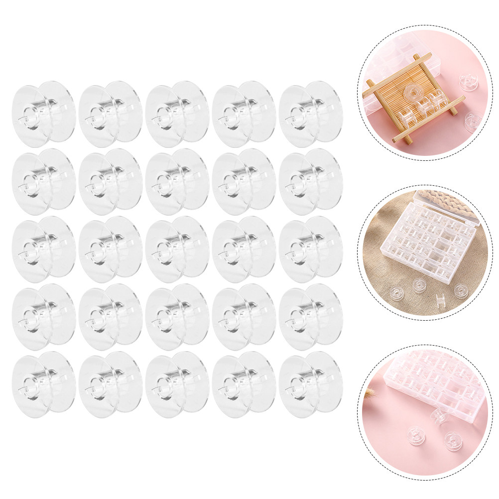 1Set Wear-Resistant Transparen - Thread Bobbins Empty のレビューと価格