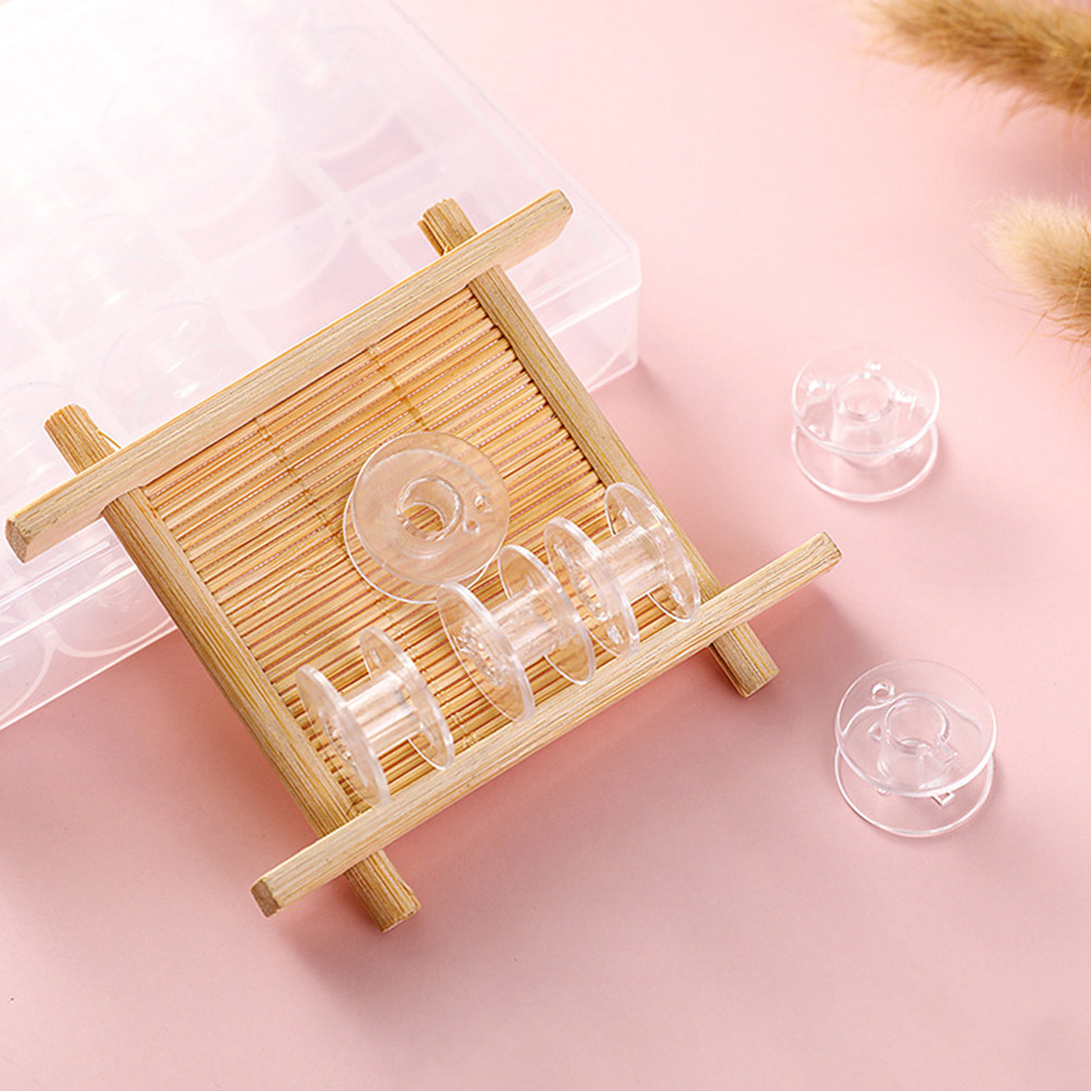 1Set Wear-Resistant Transparen - Thread Bobbins Empty のレビューと価格
