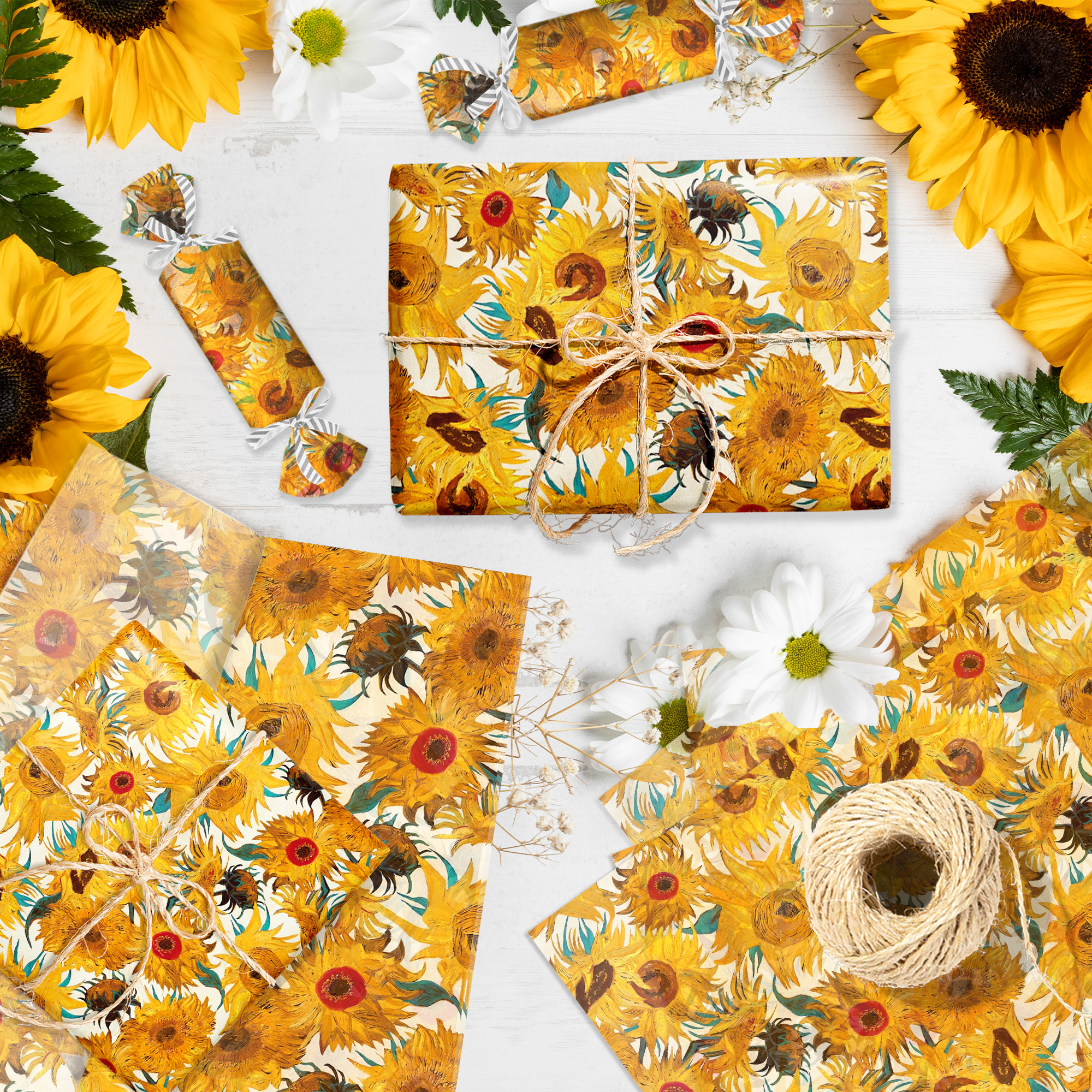 15/35pcs Sunflower Tissue Pape - Pattern Tissue Paper のレビューと価格