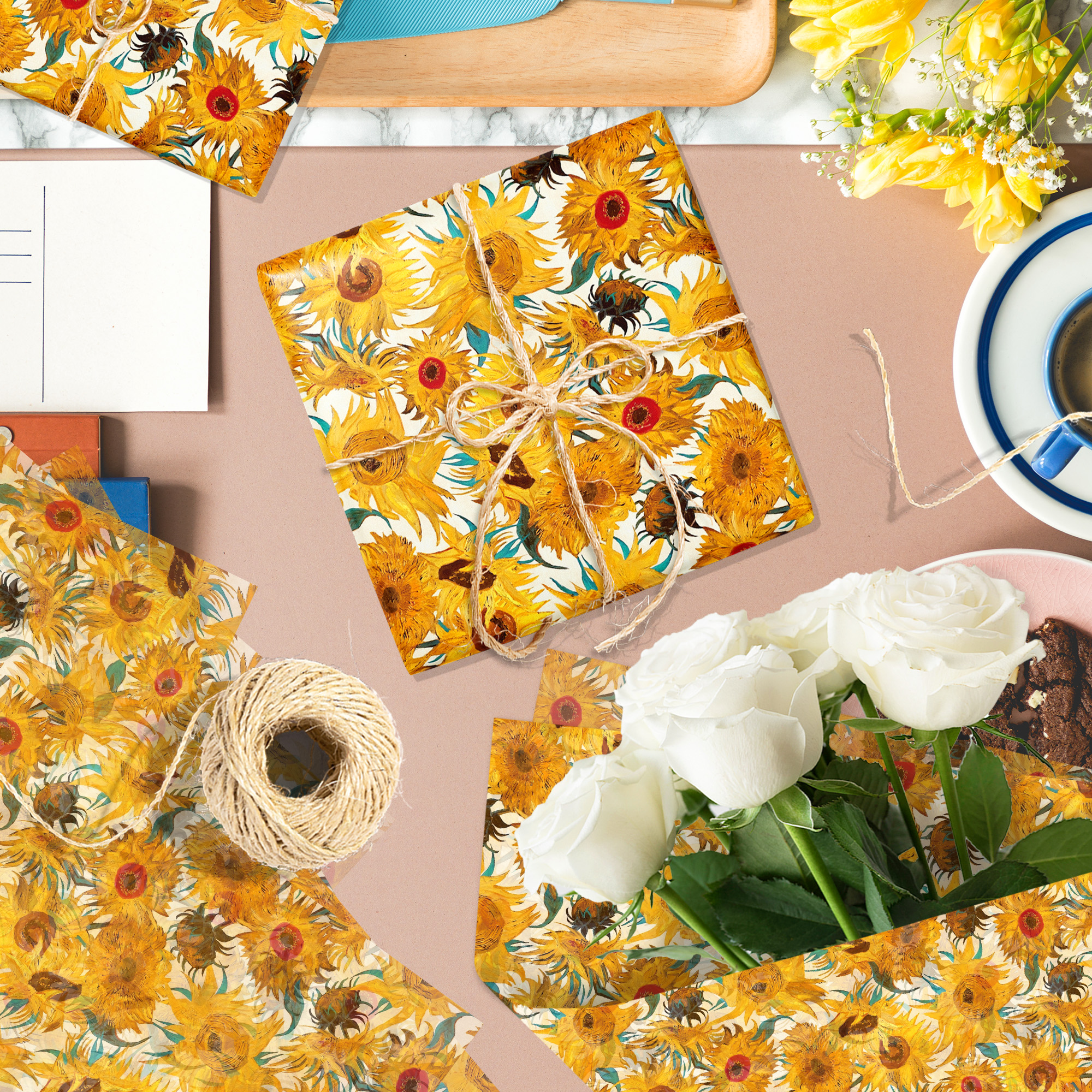 15/35pcs Sunflower Tissue Pape - Pattern Tissue Paper のレビューと価格