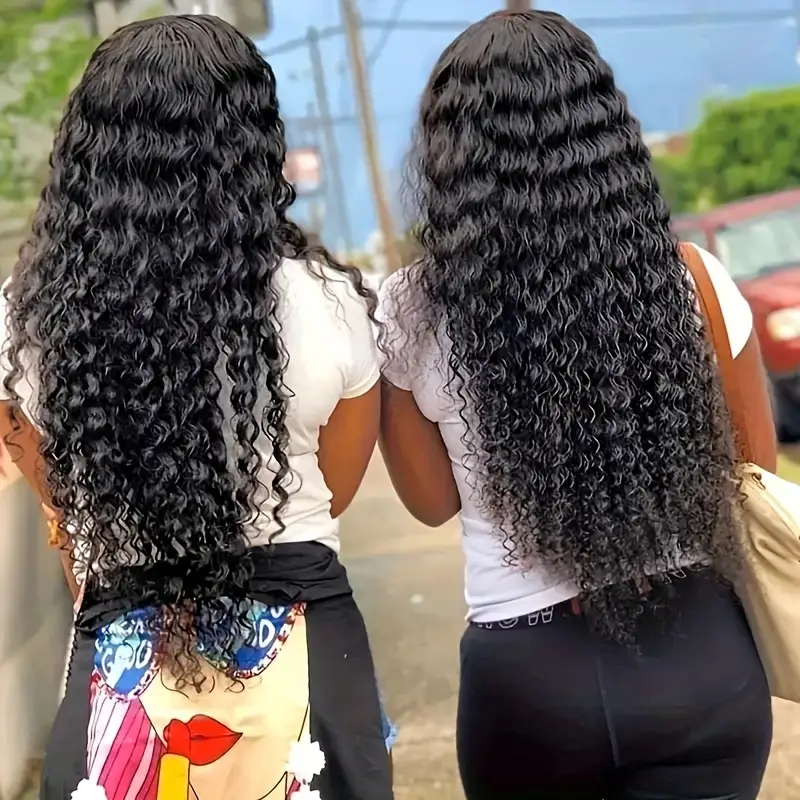 4 Bundles Deep Wave Hair Unpro - Sewing Lab のレビューと価格