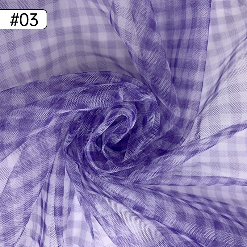 90x150cm Check Mesh Fabric Tra - Sewing Batik Fabric のレビューと価格