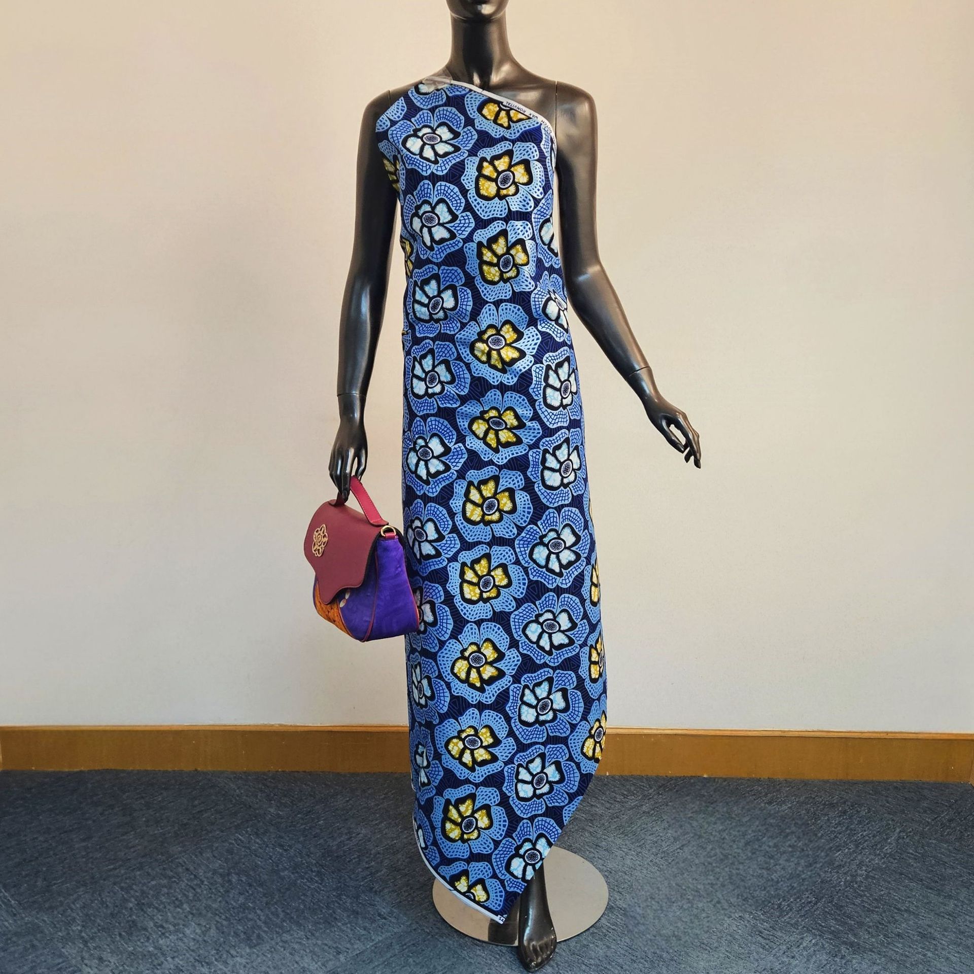 6Yards Long Blue Cotton Africa - Sewing Batik Fabric のレビューと価格