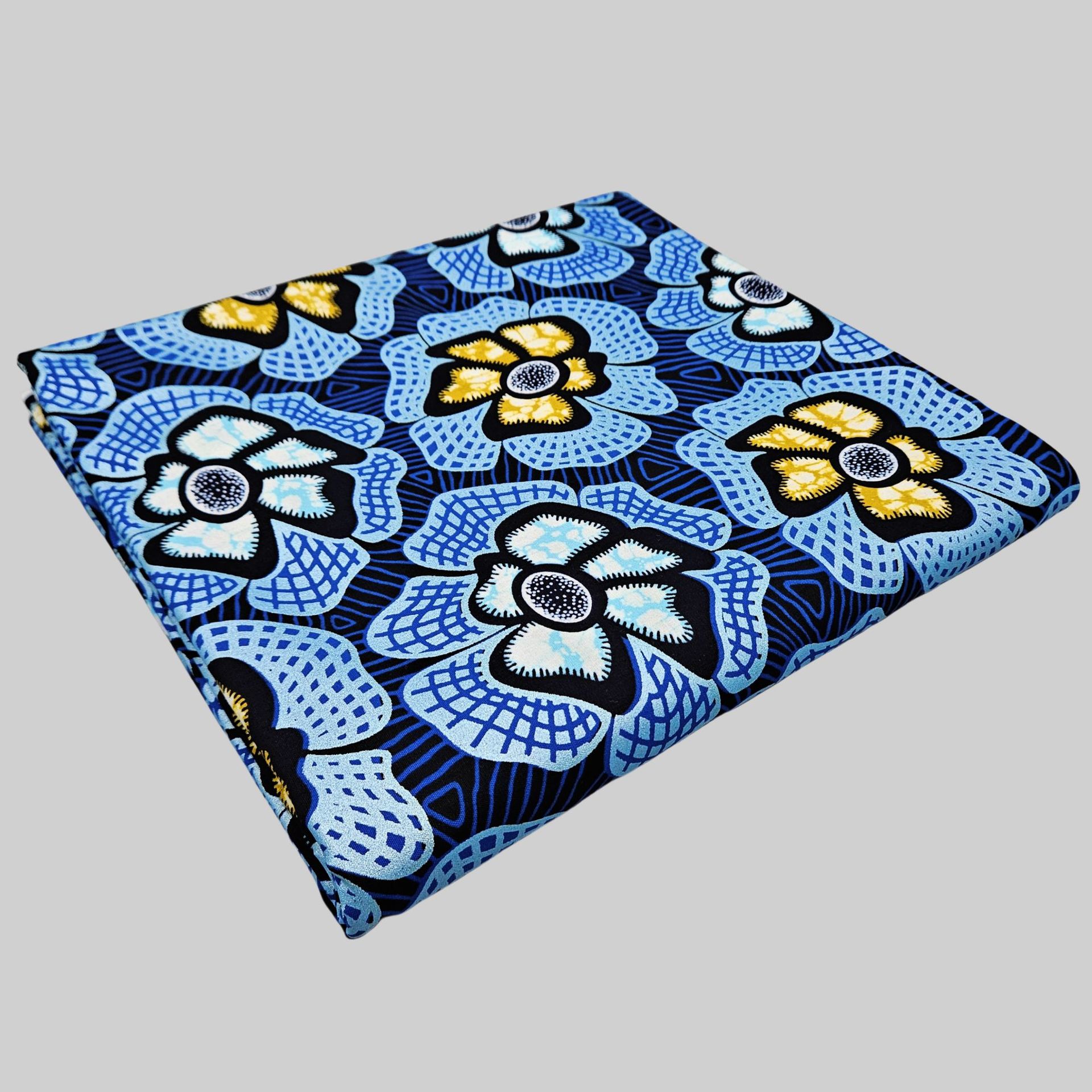 6Yards Long Blue Cotton Africa - Sewing Batik Fabric のレビューと価格