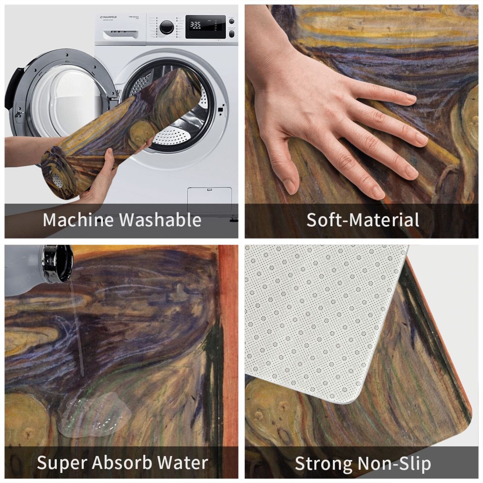 Munch's Scream Carpet Mat Rug  - Century Textile & Sewing Supply Reviews のレビューと価格
