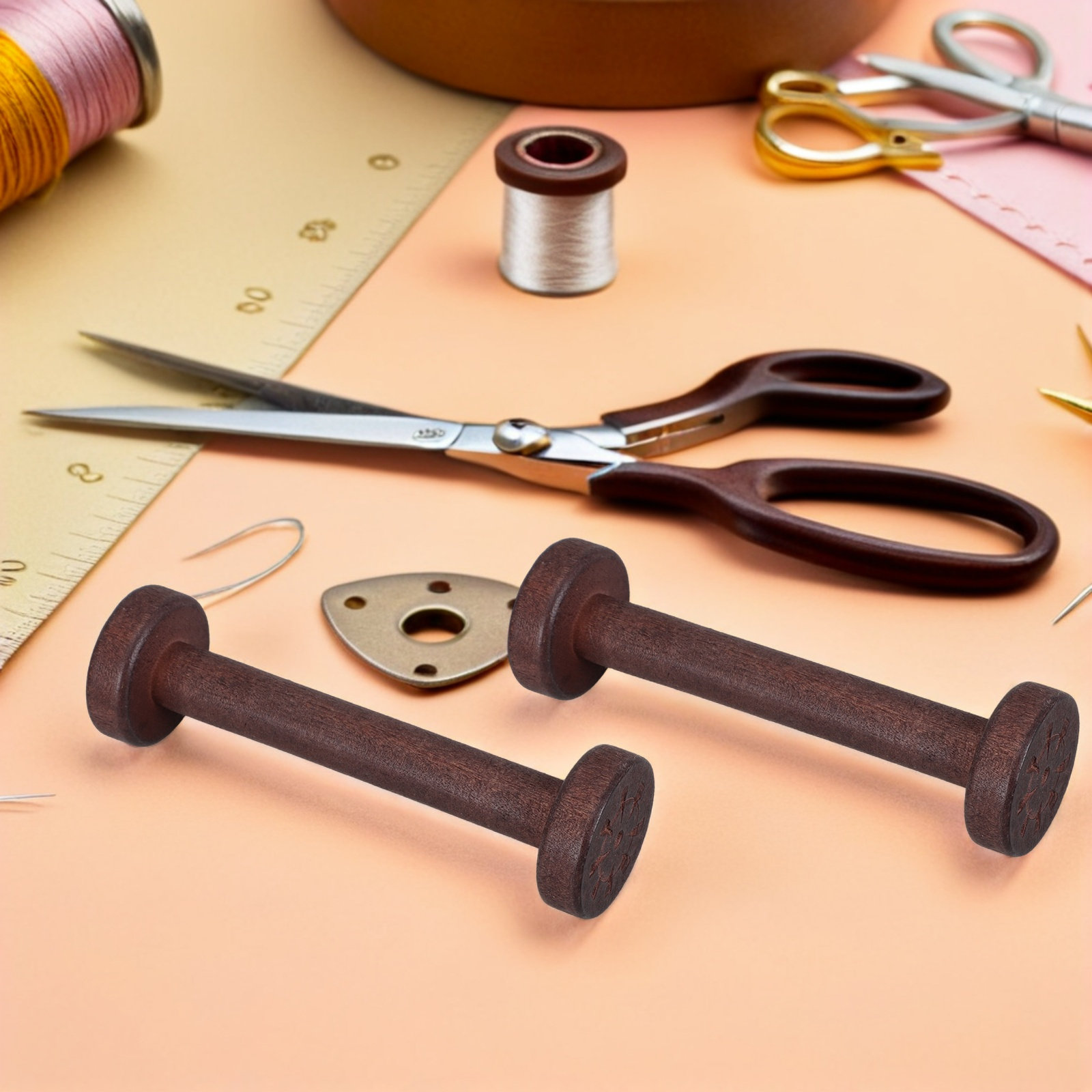 5Pcs Handpolished Wooden Spool - Thread Bobbins Empty のレビューと価格
