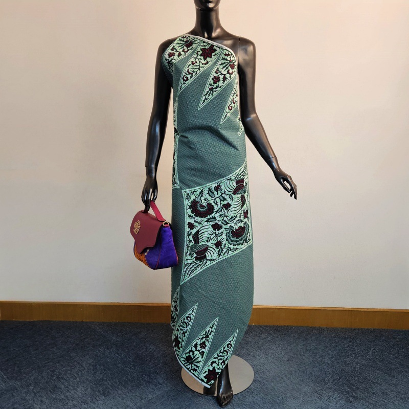 6Yards Long Printed Gray Green - Sewing Batik Fabric のレビューと価格