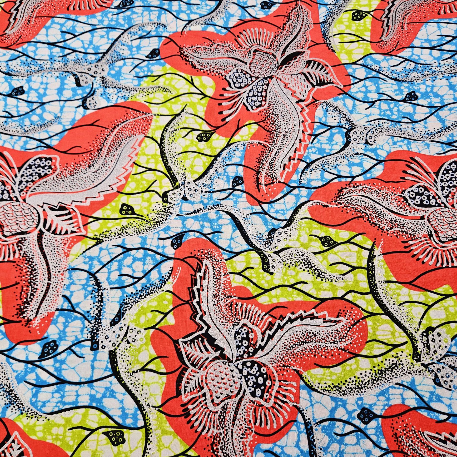 6Yards Long Printed Multicolor - Sewing Batik Fabric のレビューと価格