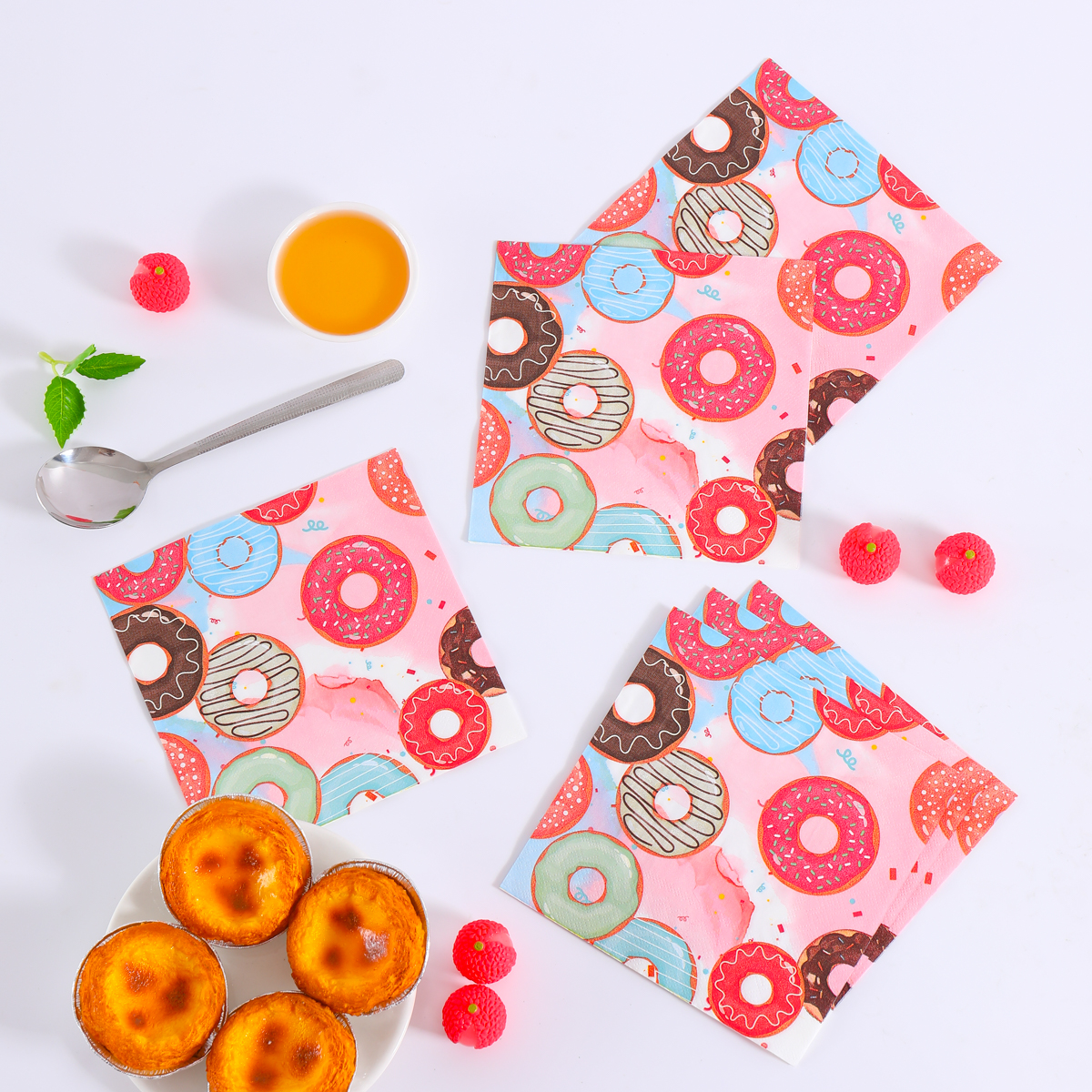 Colorful Donuts Disposable Pap - Pattern Tissue Paper のレビューと価格