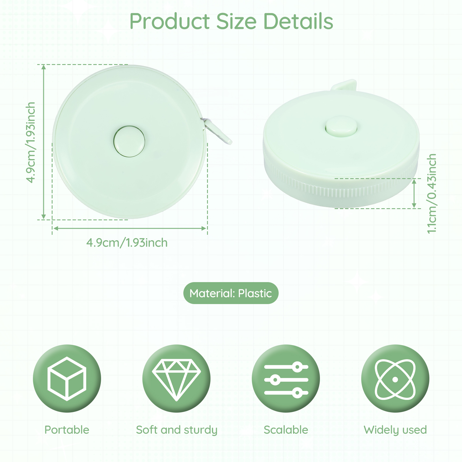 1PC 1.5m Small Tape Measure Do - Sewing Recycling のレビューと価格