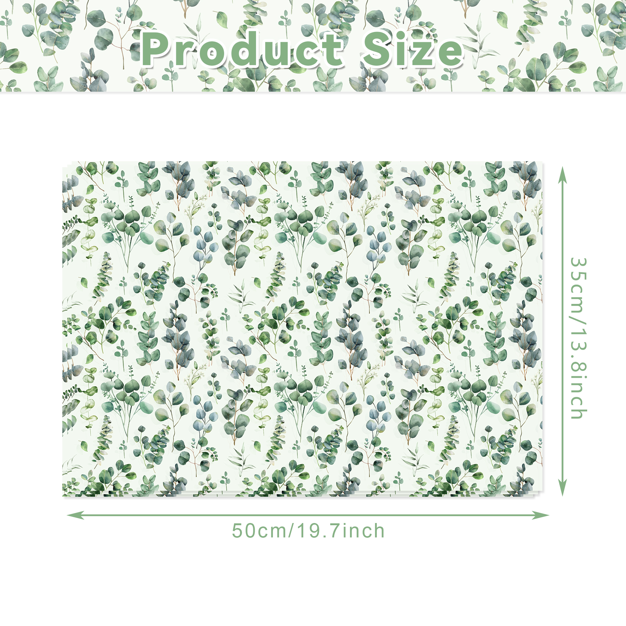 15/35pcs Eucalyptus Leaves Tis - Pattern Tissue Paper のレビューと価格