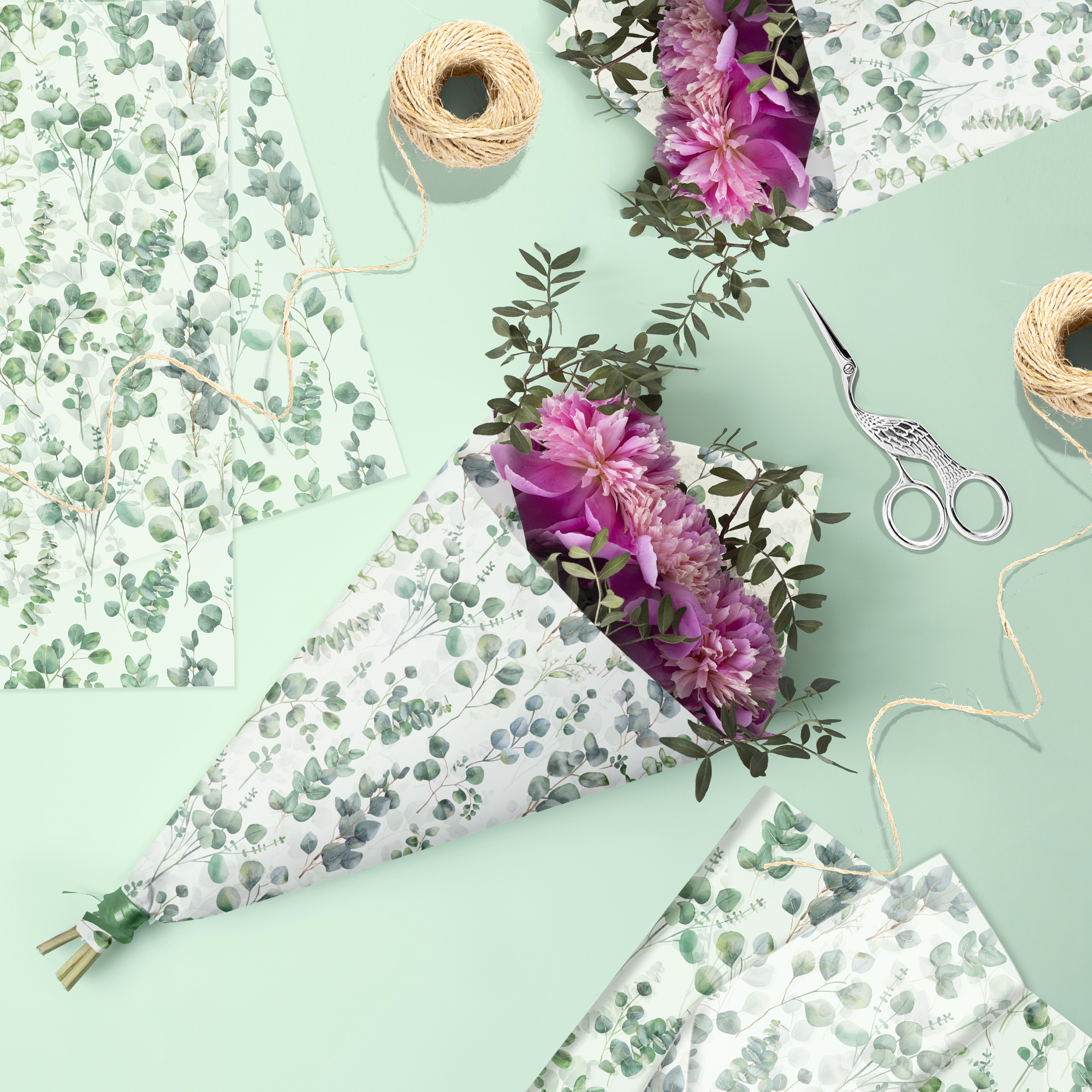 15/35pcs Eucalyptus Leaves Tis - Pattern Tissue Paper のレビューと価格