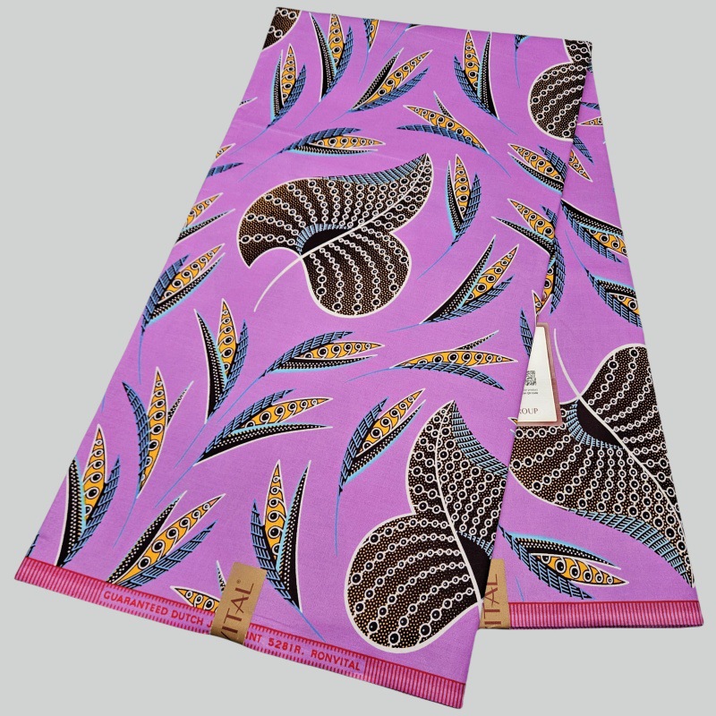 46Inch * 6Yards Purple African - Sewing Batik Fabric のレビューと価格