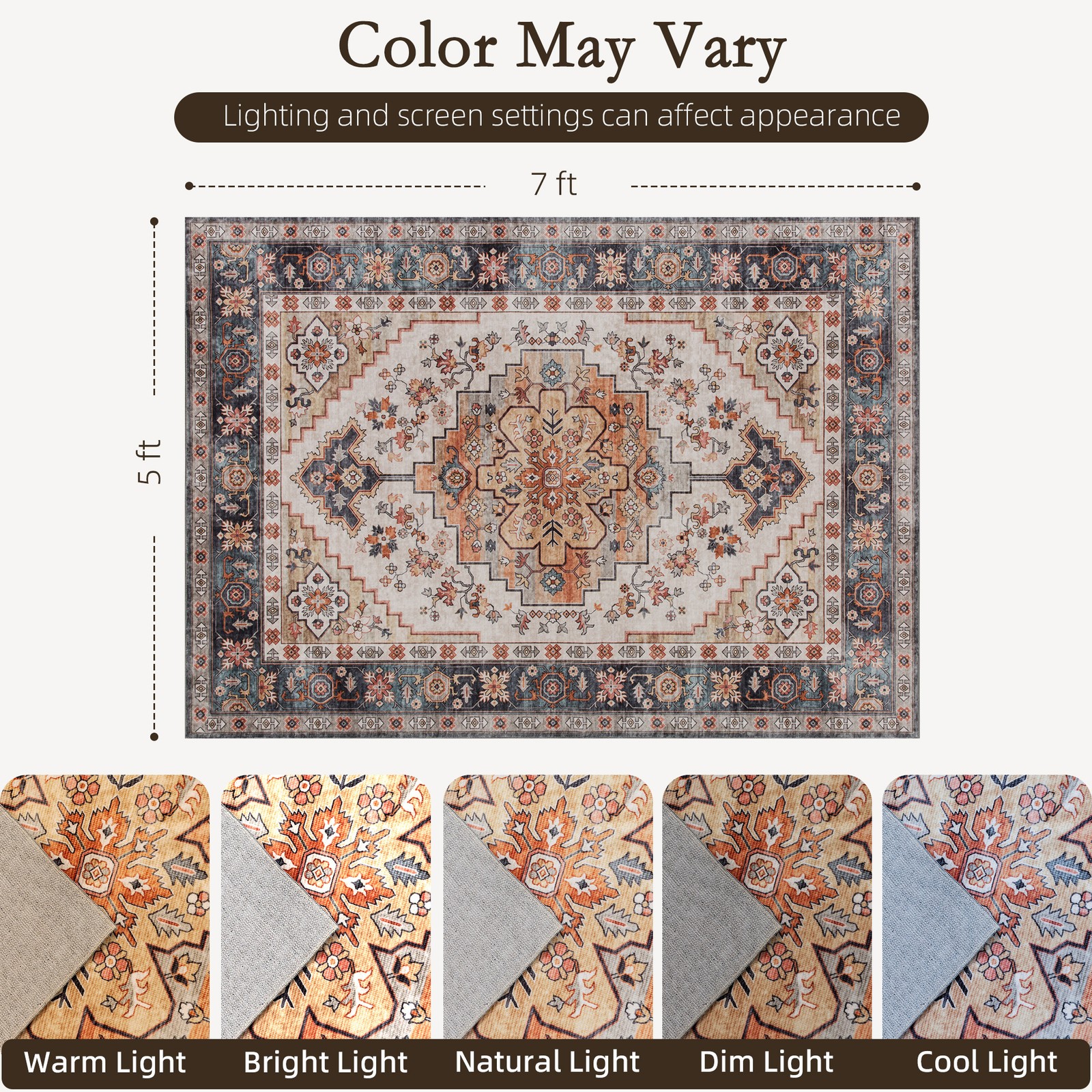 Area Rug 5x7, Machine Washable - Century Textile & Sewing Supply Reviews のレビューと価格