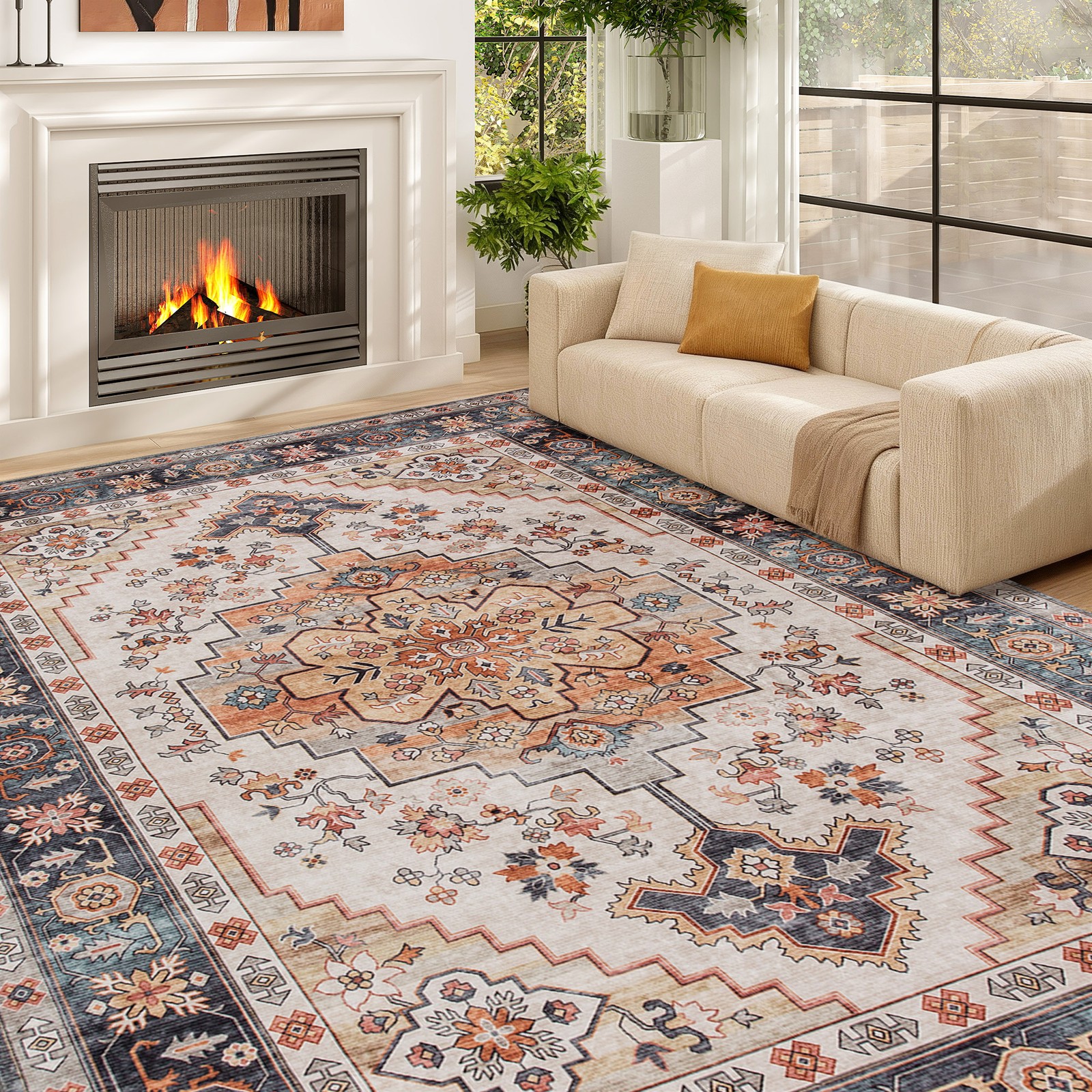 Area Rug 5x7, Machine Washable - Century Textile & Sewing Supply Reviews のレビューと価格