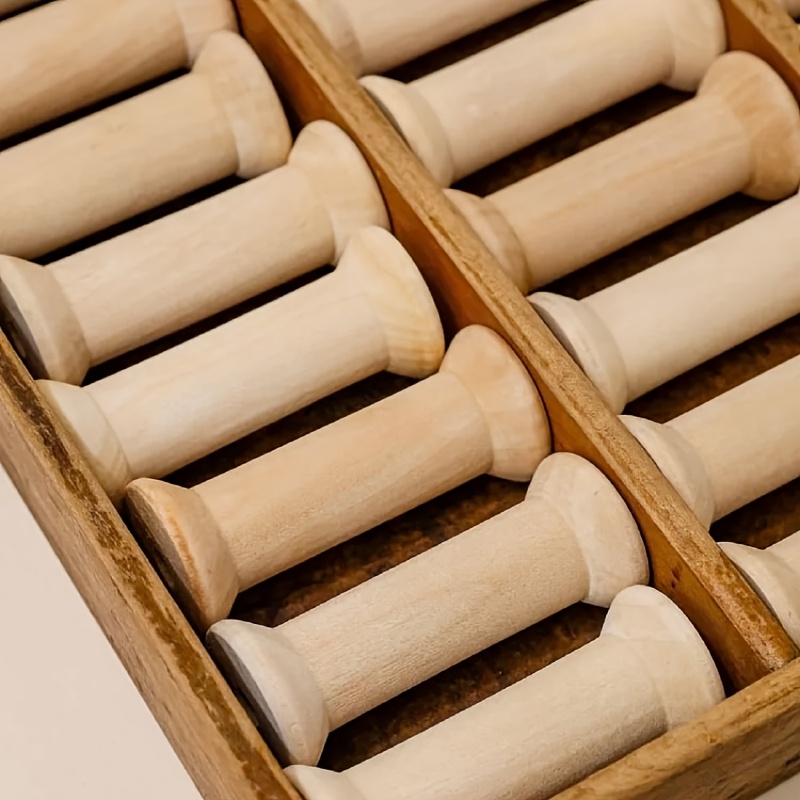 10pcs Wooden Spools Empty Bobb - Thread Bobbins Empty のレビューと価格