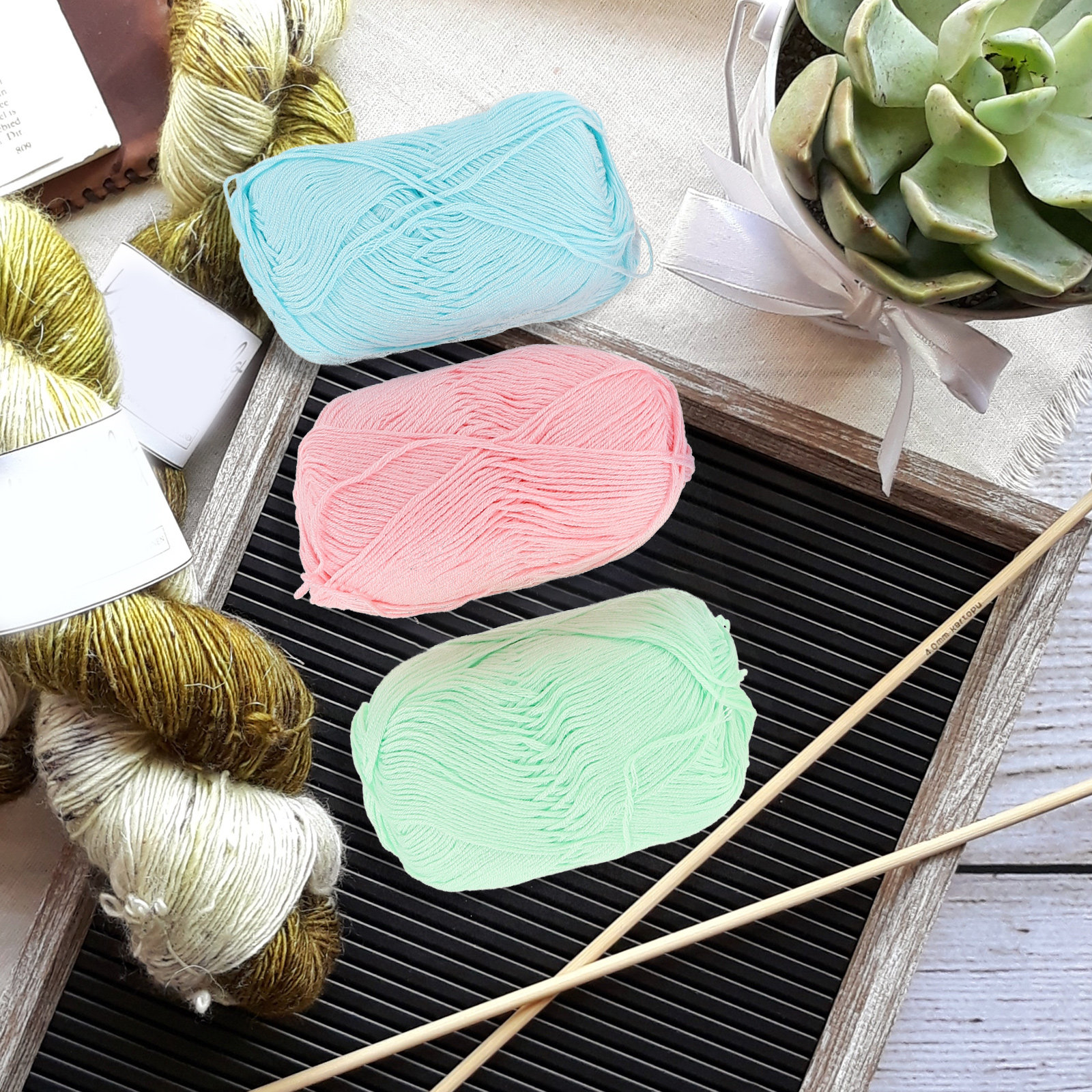 6 Rolls Cotton Yarn Kit for Cr - Sewing Roll のレビューと価格
