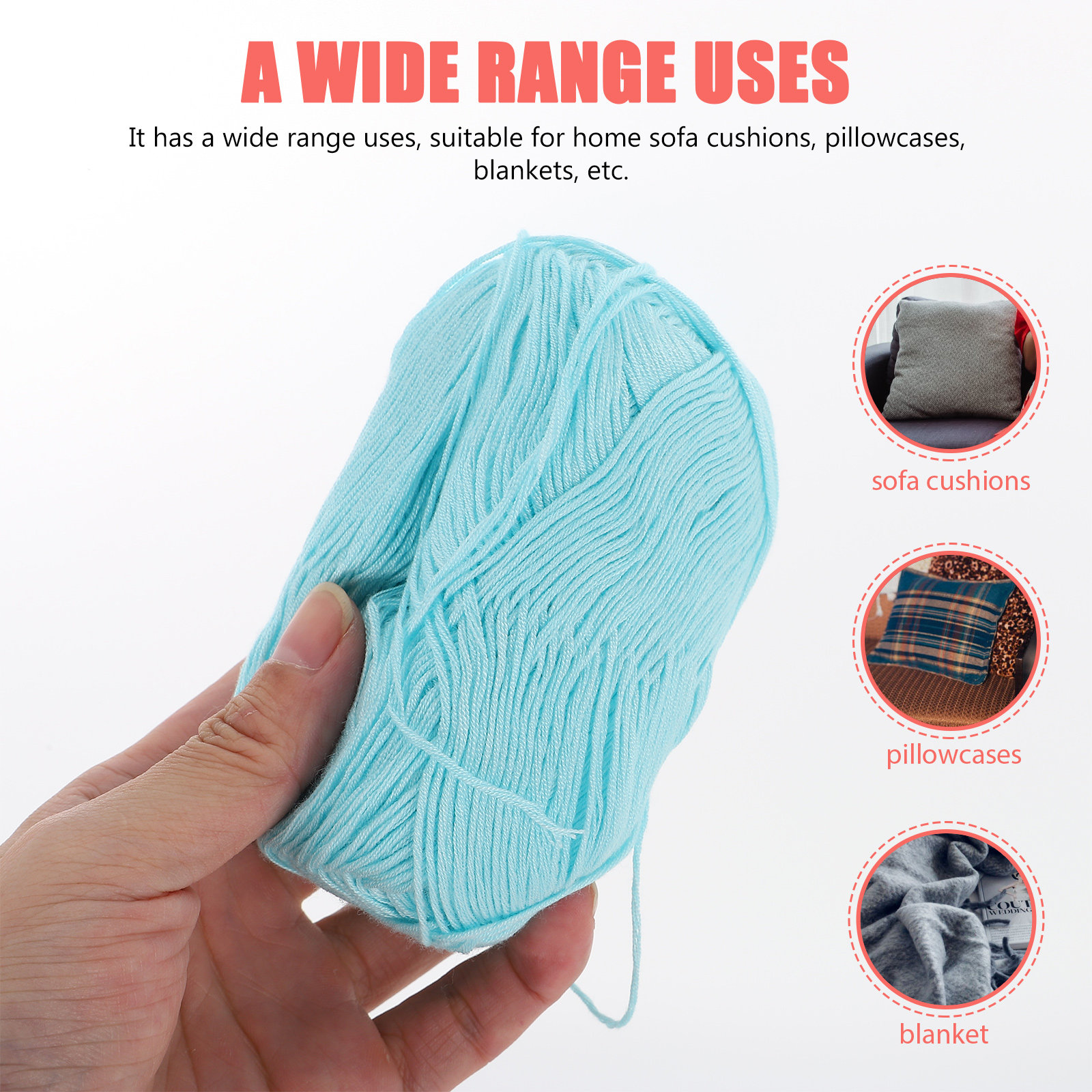 6 Rolls Cotton Yarn Kit for Cr - Sewing Roll のレビューと価格