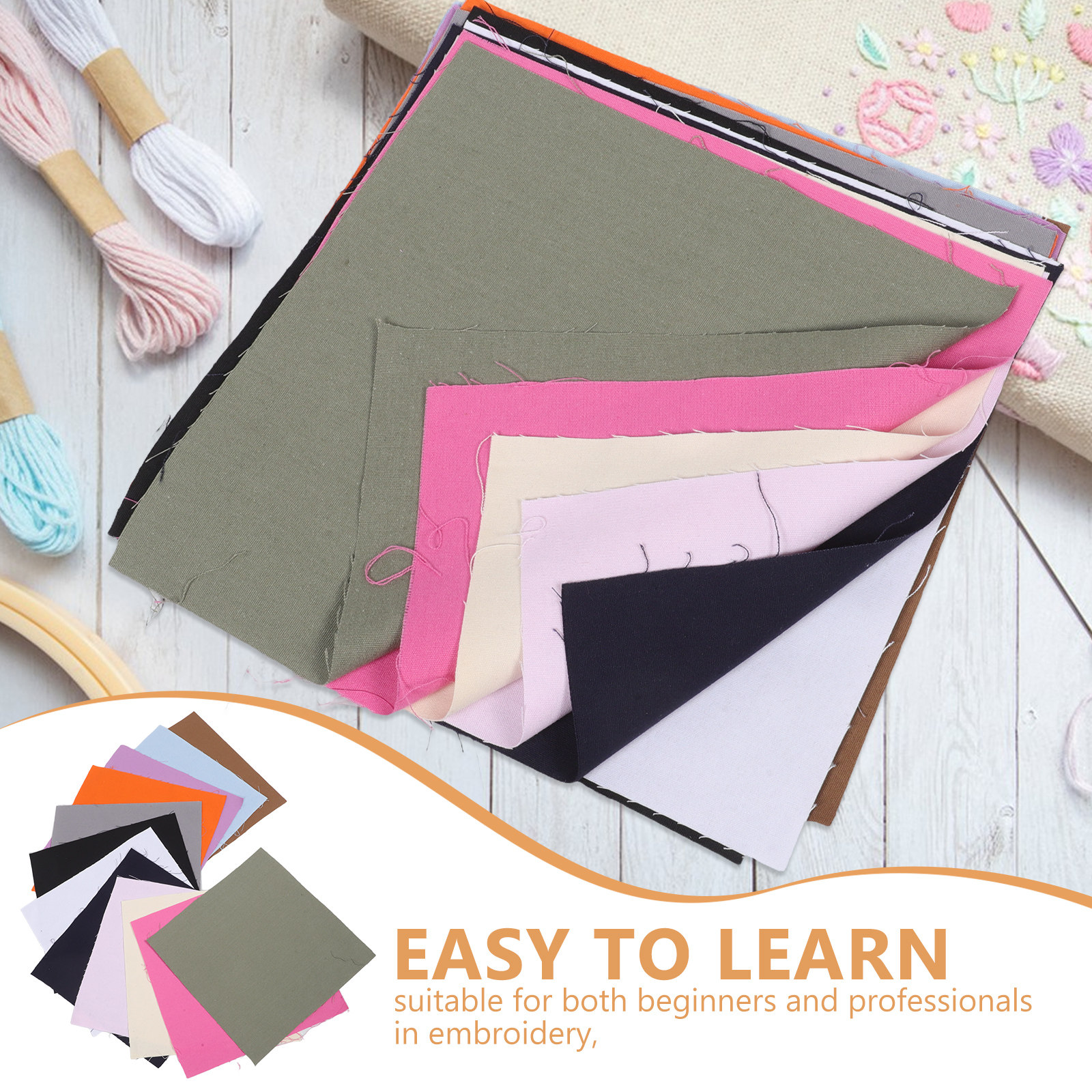 12Pcs Embroidery Cloth Fabric  - Is Sewing Textile Art のレビューと価格