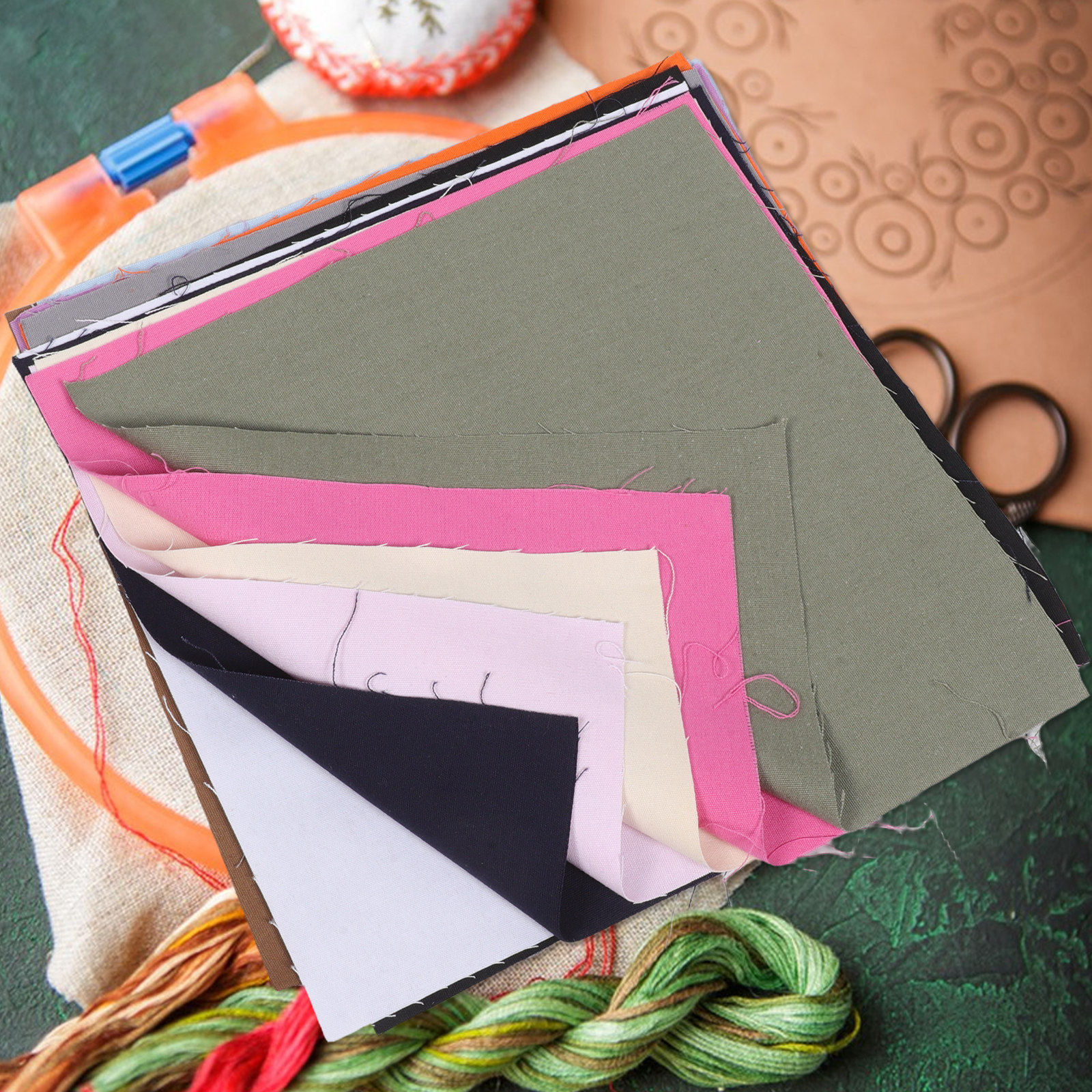 12Pcs Embroidery Cloth Fabric  - Is Sewing Textile Art のレビューと価格