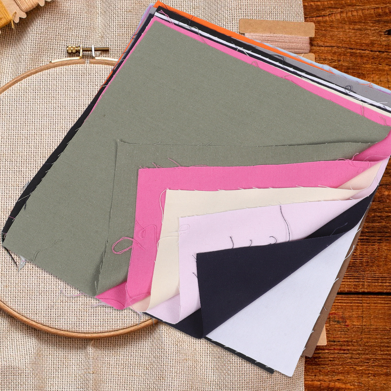 12Pcs Embroidery Cloth Fabric  - Is Sewing Textile Art のレビューと価格