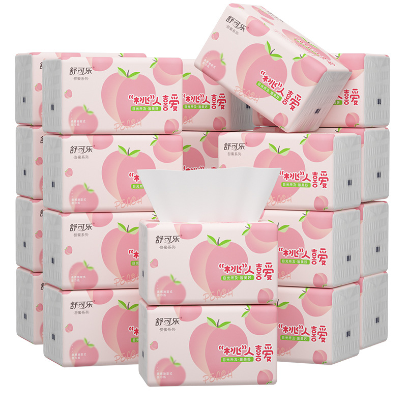 Cute Peach Pattern Facial Tiss - Pattern Tissue Paper のレビューと価格