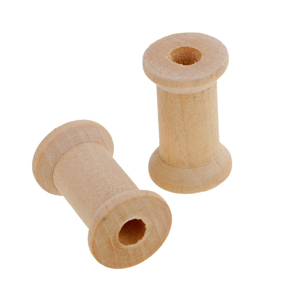 Wooden Empty Bobbin Set 20 Pie - Thread Bobbins Empty のレビューと価格