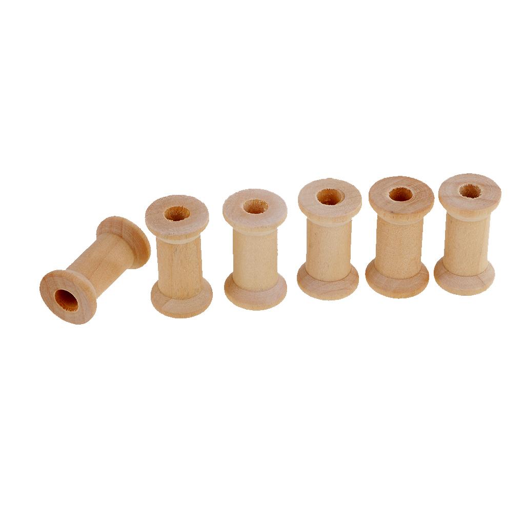 Wooden Empty Bobbin Set 20 Pie - Thread Bobbins Empty のレビューと価格