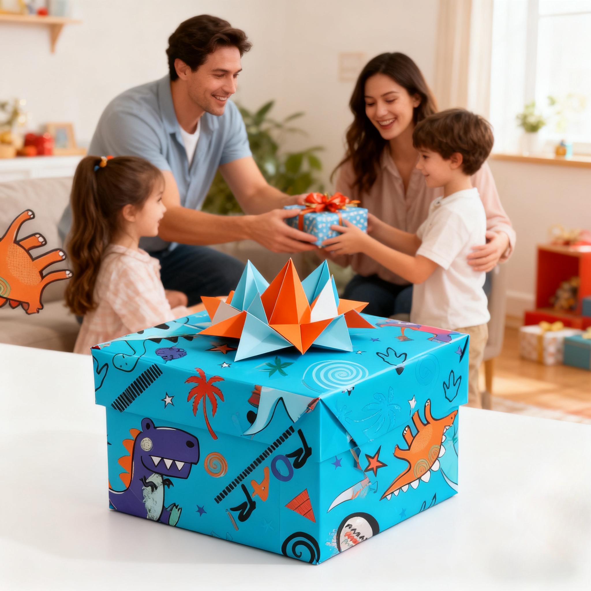 1 Roll Blue Gift Wrapping Pape - Pattern Tissue Paper のレビューと価格