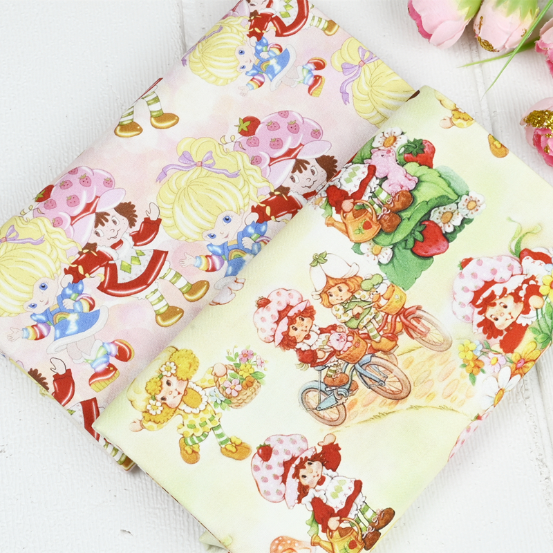 Cartoon Strawberry Girl Print  - Textile And Sewing Materials のレビューと価格