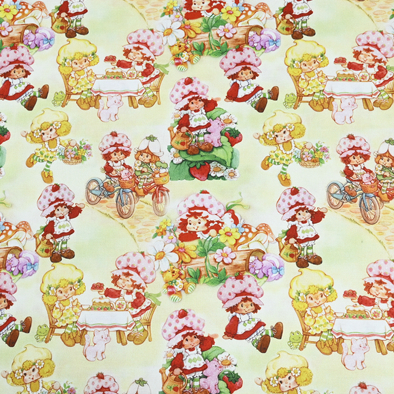 Cartoon Strawberry Girl Print  - Textile And Sewing Materials のレビューと価格