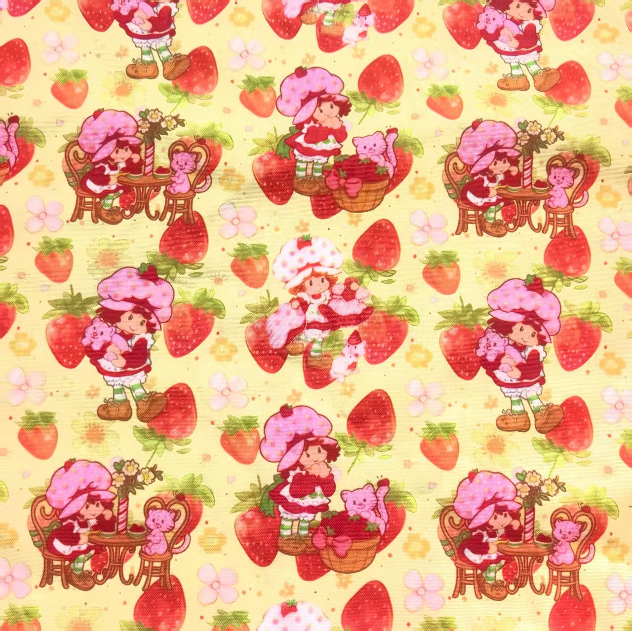 Cartoon Strawberry Girl Print  - Textile And Sewing Materials のレビューと価格