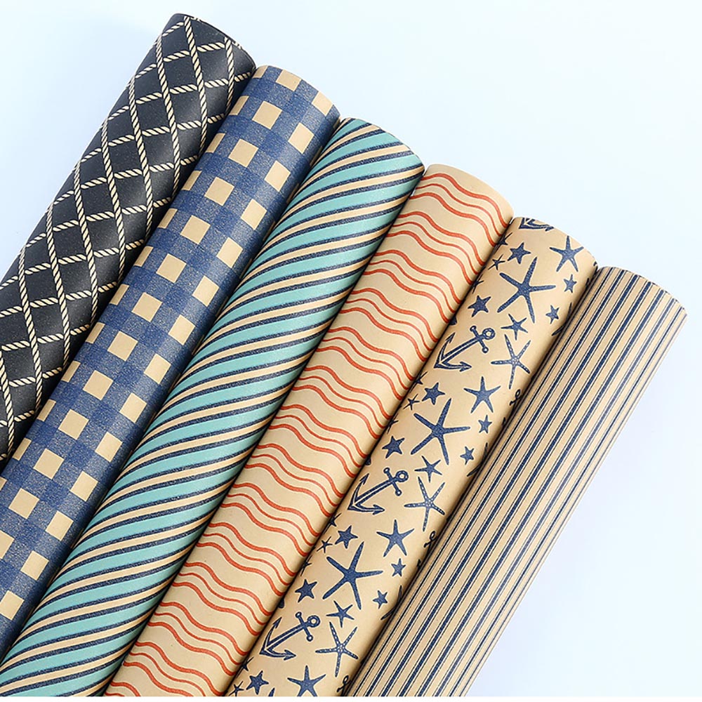 Blue Grid Wrapping Retro Gift  - Pattern Tissue Paper のレビューと価格