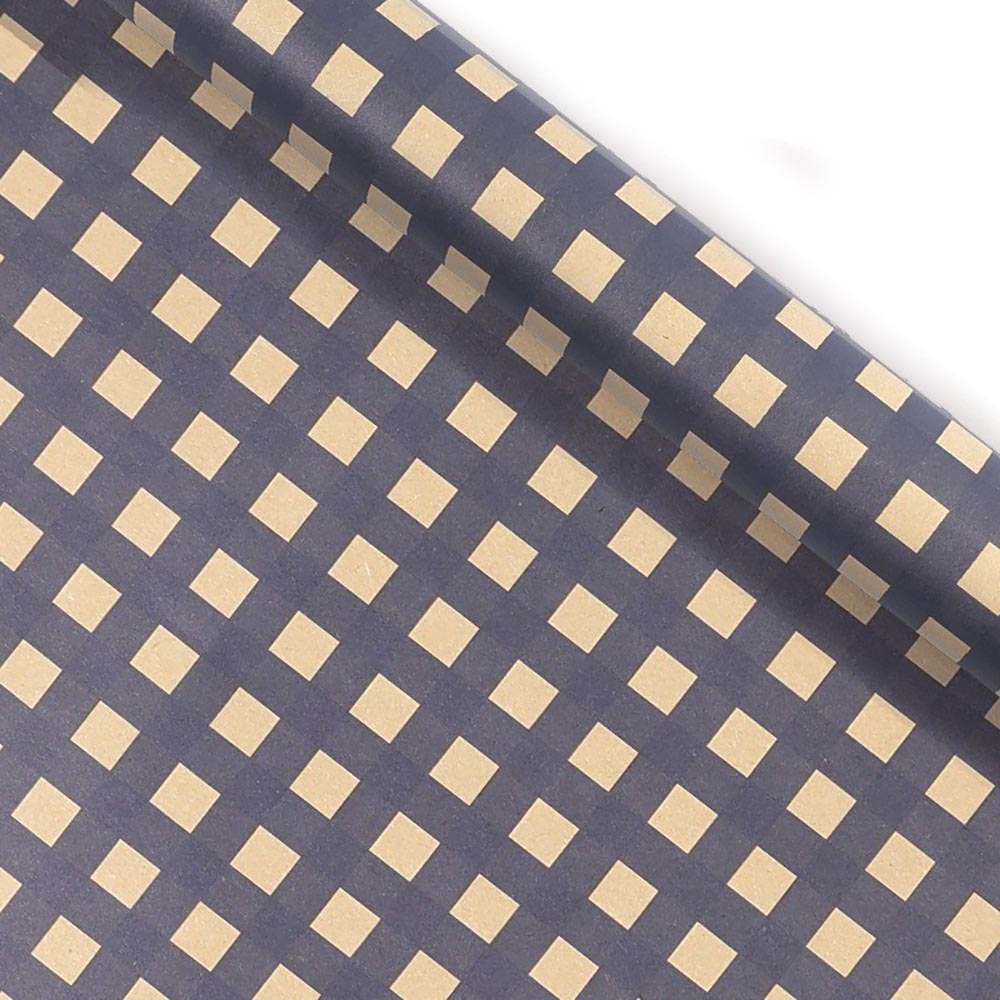 Blue Grid Wrapping Retro Gift  - Pattern Tissue Paper のレビューと価格