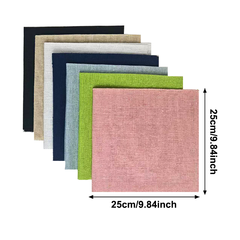 7-Piece Set of 25* 25cm Linen  - Is Sewing Textile Art のレビューと価格