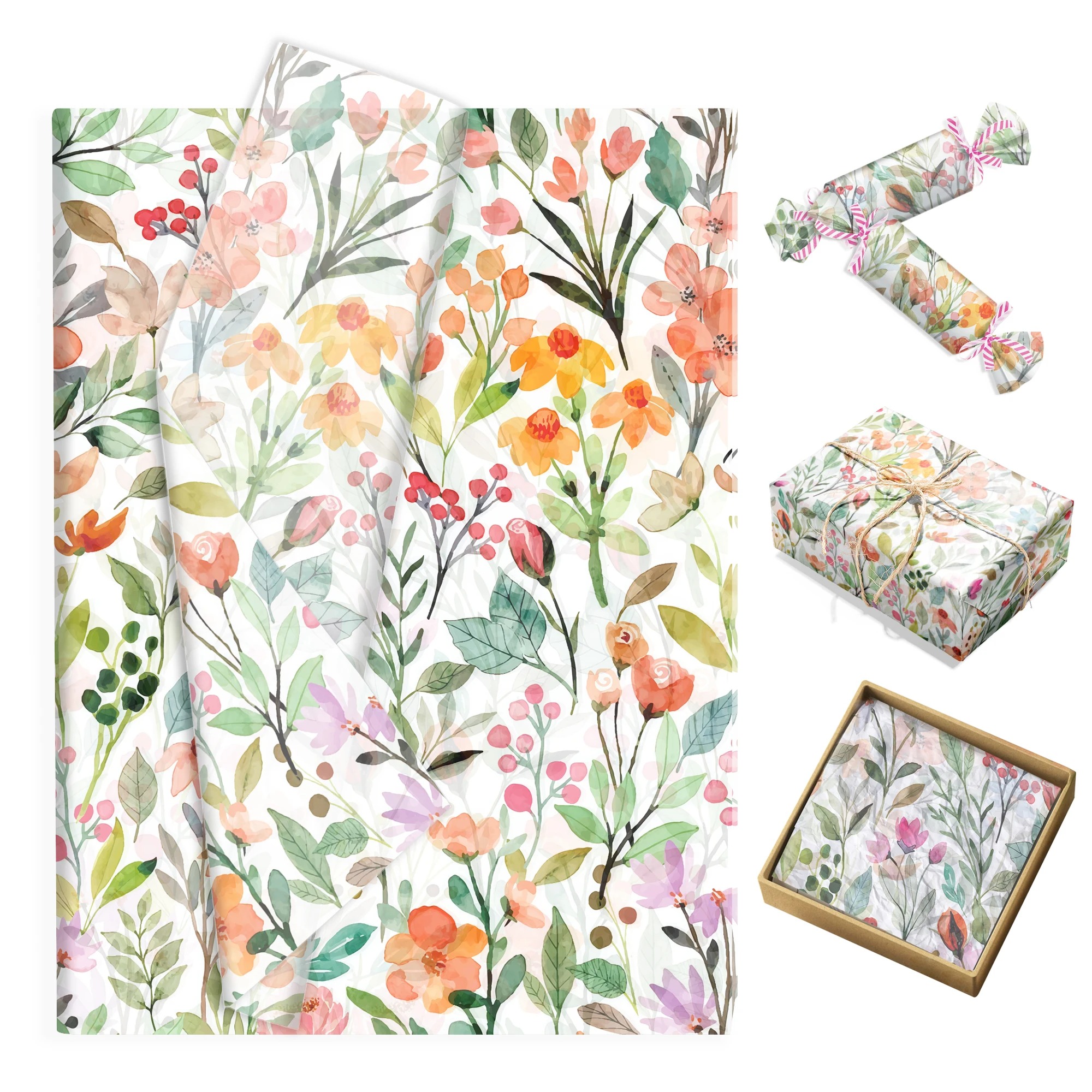 15/35pcs Flower Tissue Paper S - Pattern Tissue Paper のレビューと価格