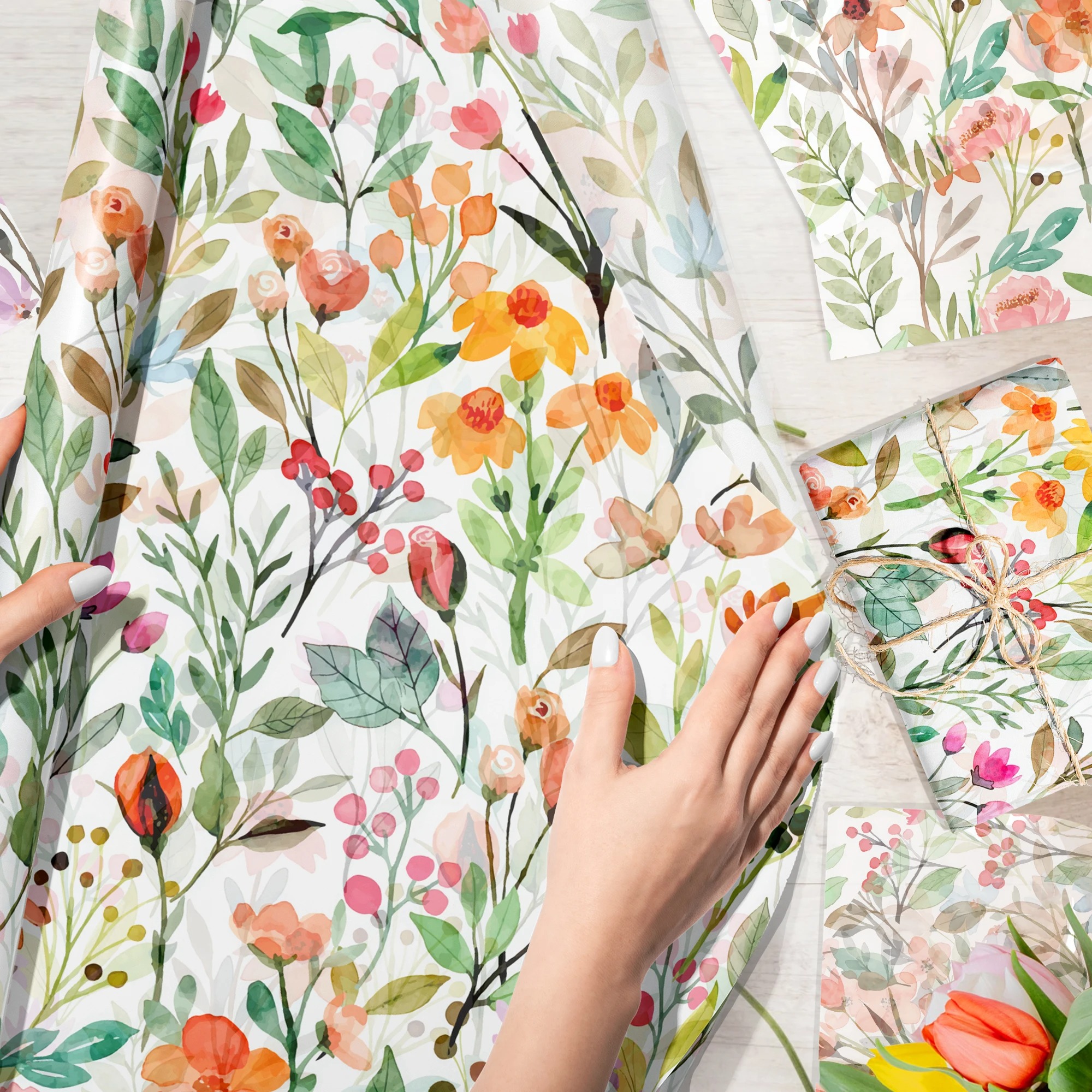 15/35pcs Flower Tissue Paper S - Pattern Tissue Paper のレビューと価格