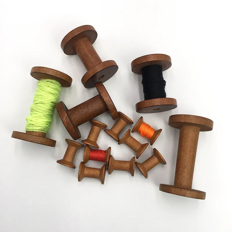 1Pc Brown Big Wood Empty Spool - Thread Bobbins Empty のレビューと価格