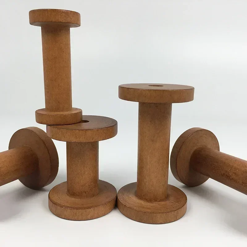 1Pc Brown Big Wood Empty Spool - Thread Bobbins Empty のレビューと価格